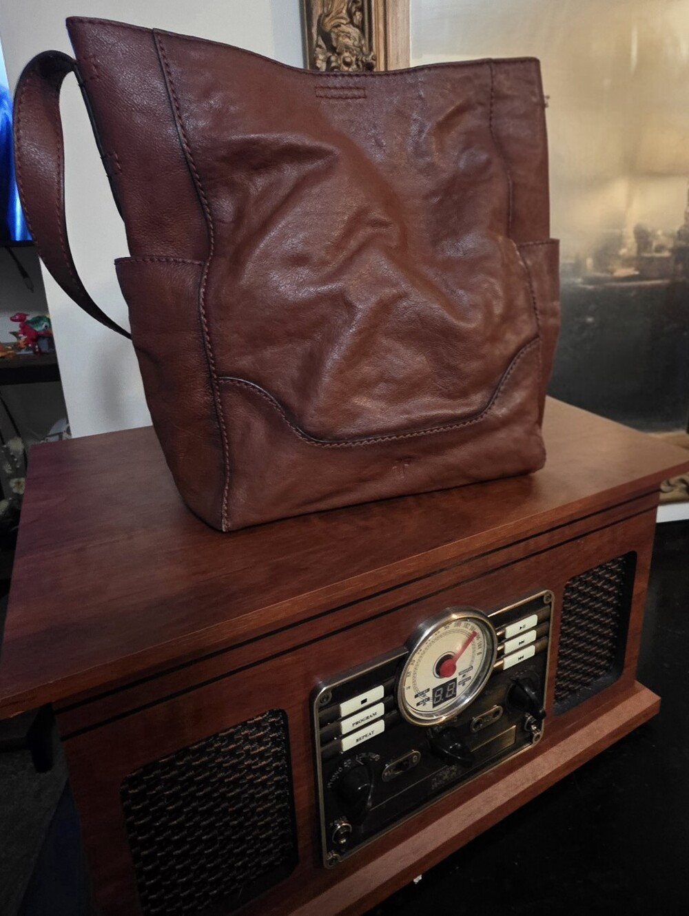 Frye Cognac Brown Leather Shoulder Bag
